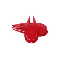 Golf Pitchfork - Pitch Fork Golf Plastic - 3 stuks - Rood