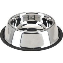 Dogs Collection Hondenvoer- en Drinkbak Ema - 25 Cm - Rvs - Zilver zwart