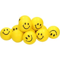 Banzaa Emoji Stressbal 12 Stuks Smiley Soft Density – Reduceren van Stress – Geel