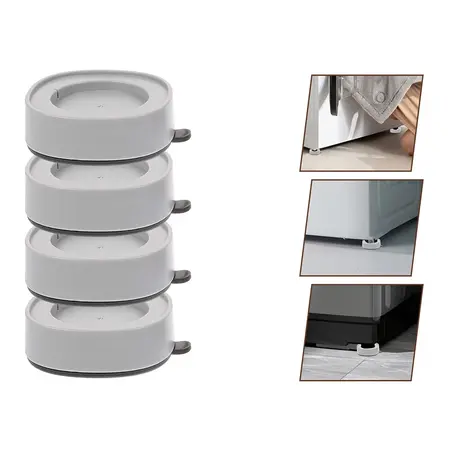 Verk Group Trillingsdempers Wasmachine - 4 Stuks - Wasmachine Verhoger - Wasmachine Dempers - Droger - Vaatwasser
