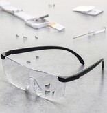Merkloos loepbril - Vergrootglas bril - Vergrotende bril - extreem helder glas voor perfect zicht - Bril met vergrotende functie