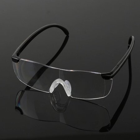 Merkloos loepbril - Vergrootglas bril - Vergrotende bril - extreem helder glas voor perfect zicht - Bril met vergrotende functie