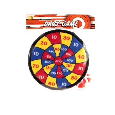 Jonotoys Dartbord Klittenband, 2 ballen