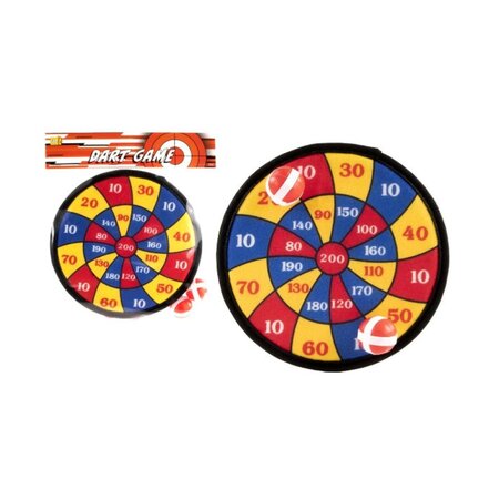 Jonotoys Dartbord Klittenband, 2 ballen