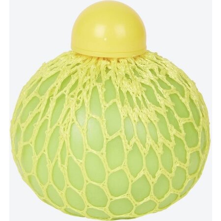 merkloos Stressbal neon parelmoer met net - Knijpbal - Studeerbal - Squeeze bal