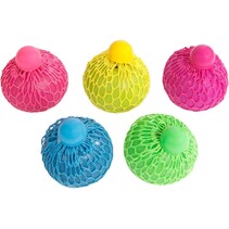 Stressbal neon parelmoer met net - Knijpbal - Studeerbal - Squeeze bal