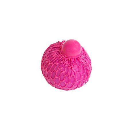 merkloos Stressbal neon parelmoer met net - Knijpbal - Studeerbal - Squeeze bal