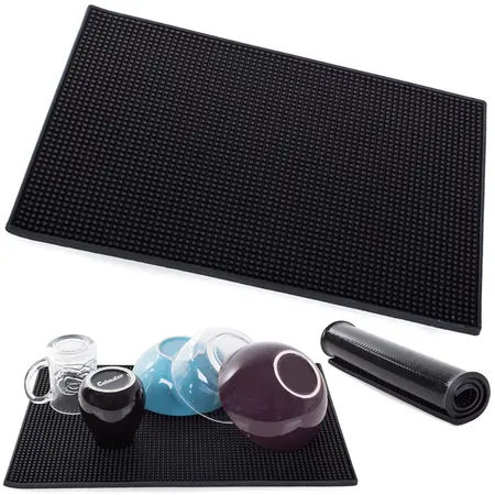 Verk Group Afwas Droogmat - Afdruipmat - Barmat - Vaat Afwas mat - Aanrechtmat - Siliconen - Anti Slip - 45 x 30 CM