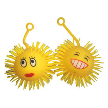 Stressbal met led licht - Puffer bal met ophang oog - Stress bal -Sleutelhanger