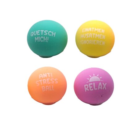 Trendy Baltic Stressbal met tekst - Soft Density – Reduceren van Stress – Meerdere kleuren