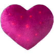 Pluche hart kussen met colorchanging licht