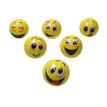 Emoji Stressbal 12 Stuks  – 6 cm -  Medium Density