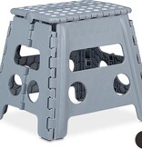 Relaxdays opstapje inklapbaar - tot 120 kg - 30 x 37 x 29 cm - badkamer - lichtgrijs