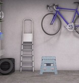 Relaxdays opstapje inklapbaar - tot 120 kg - 30 x 37 x 29 cm - badkamer - lichtgrijs