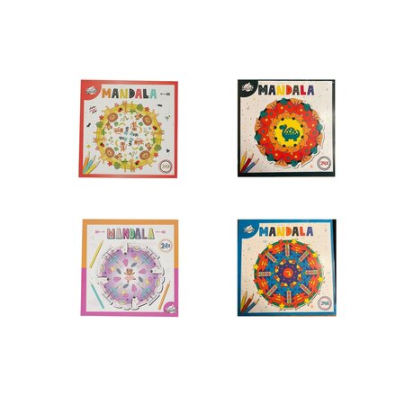 Craft universe Mandala Kleurboek voor Kinderen set van 4 - geschikt voor kleurpotloden en kleurstiften