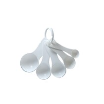 Maatlepel set - 5 delig - Plastic lepels - Maatschepjes in verschillende maten - Wit
