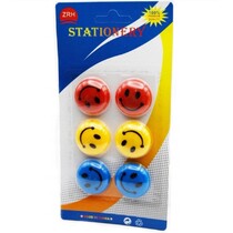 Smiley Magneetjes - Koelkast, Whiteboard magneet - Emoji Magneten - 3cm - 6 stuks