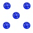 Merkloos Smiley Koelkast magneten - 5 stuks - Blauw