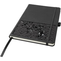 Notitieboek blanco A5 met pailletten - Hardcover - 70 Gr papier - Elastiek  - Blanco