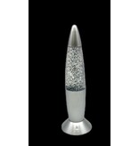 Delight Lavalamp glitter - Retrolamp - 19 cm - Grijs - Multicolor