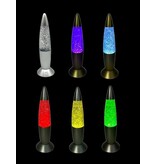 Delight Lavalamp glitter - Retrolamp - 19 cm - Grijs - Multicolor