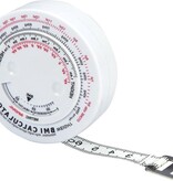 Merkloos Vet meetlint - Heart BMI Body Mass Index meetlint rekenmachine voor lichaamsspieren - dieet gewichtsverlies