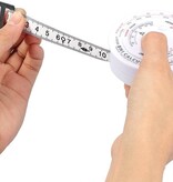 Merkloos Vet meetlint - Heart BMI Body Mass Index meetlint rekenmachine voor lichaamsspieren - dieet gewichtsverlies