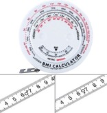Merkloos Vet meetlint - Heart BMI Body Mass Index meetlint rekenmachine voor lichaamsspieren - dieet gewichtsverlies