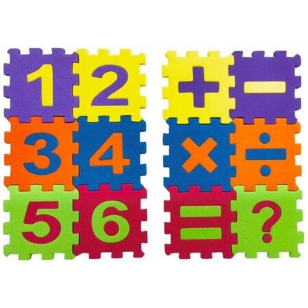 Merkloos Foam rekenpuzzel spel 10x15 cm