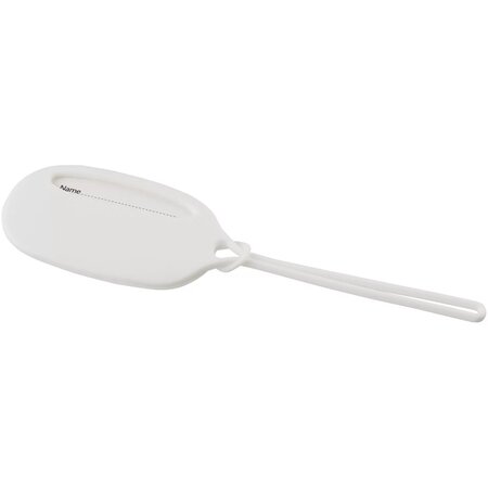 Merkloos Kofferlabels - Flexibele siliconen bagage labels - Adreslabel - Wit - Set van 2