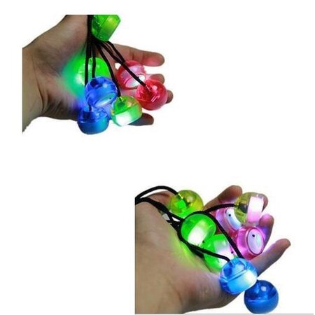 Merkloos Vinger Yoyo – 2 stuks Thumb Chucks Finger jojo – Inclusief Lichtjes – Vingeroefeningen Zenuwtikken Controle – Blauw