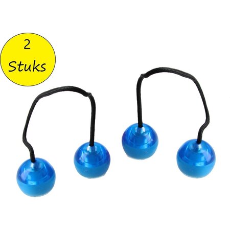 Merkloos Vinger Yoyo – 2 stuks Thumb Chucks Finger jojo – Inclusief Lichtjes – Vingeroefeningen Zenuwtikken Controle – Blauw