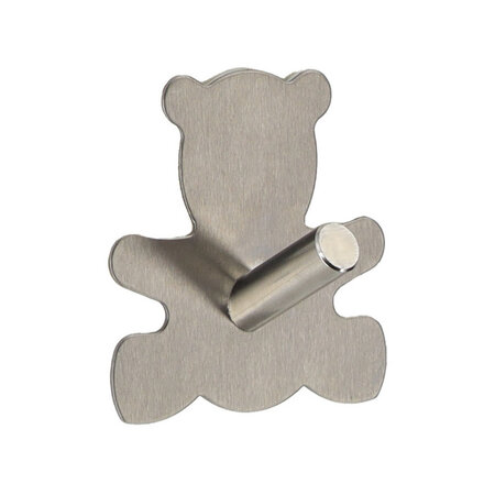 Merkloos Towel hanger - Handdoek haak - RVS - Beer - Set van 2