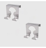 Merkloos Towel hanger - Handdoek haak - RVS - Set van 2