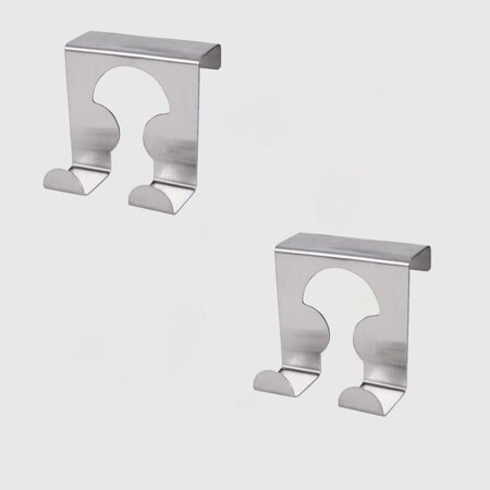 Merkloos Towel hanger - Handdoek haak - RVS - Set van 2