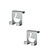 Merkloos Towel hanger - Handdoek haak - RVS - Set van 2