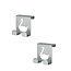 Merkloos Towel hanger - Handdoek haak - RVS - Set van 2