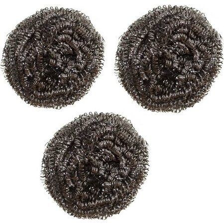 Vileda RVS staalspons badkuip - Staalborstel - Afwasborstel - Staal spons / borstel - Set van 3