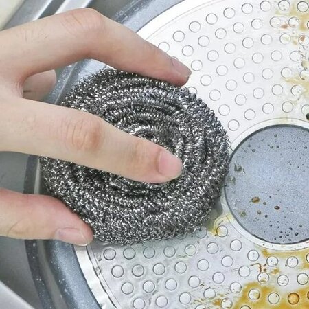 Vileda RVS staalspons badkuip - Staalborstel - Afwasborstel - Staal spons / borstel - Set van 3