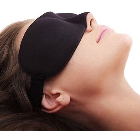 merkloos Slaapmasker - Oogmasker - Slapen - Reizen - migraine - nachtrust - Zwart - Set van 2