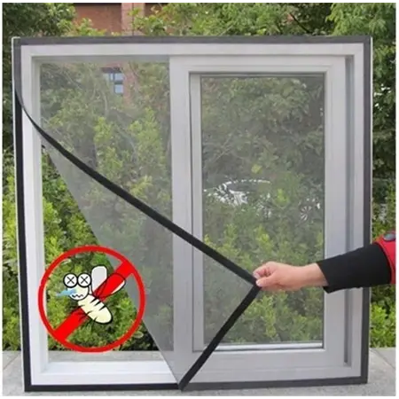 Benson  Horrengaas voor raam - inkortbaar - 130 x 150 cm - eenvoudig te monteren - houdt insecten buiten