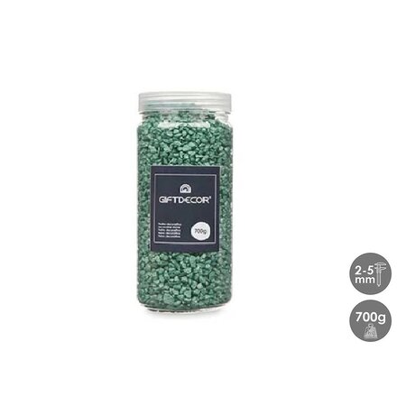 Giftdecor Decoratie stenen - Mintgroen - 2-5 mm steentjes - 1400 gram kiezels - Aquarium en vazen vulling