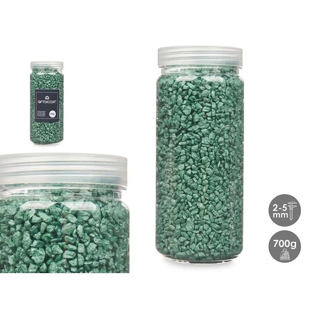Giftdecor Decoratie stenen - Mintgroen - 2-5 mm steentjes - 1400 gram kiezels - Aquarium en vazen vulling