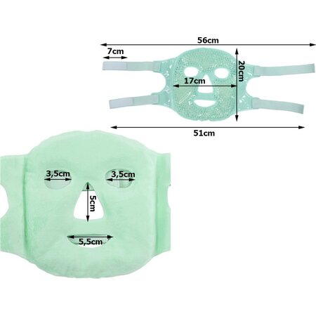 Verk Group Koelmasker - Warmtemasker - Oogmasker - Verkoelend - Gel Gezichtsmasker