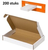 Merkloos 200 stuks Brievenbusdoos A6 brievenbusdozen - 180x115x28 mm - verzenddoos met bovenklep