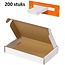 Merkloos 200 stuks Brievenbusdoos A6 brievenbusdozen - 180x115x28 mm - verzenddoos met bovenklep