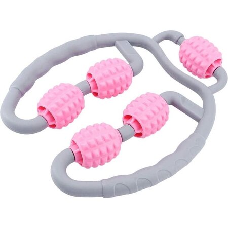Merkloos Massage Relaxer Roller Roze - Decompressie Massage Apparatuur - Diep Weefsel Zelfmassage