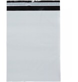 Merkloos 100x Verzendzakken voor kleding / verzendenveloppen / coex zakken / webshop zakken / 320 x 420 mm - 60 micron dik - wit (M)
