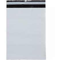 500x Verzendzakken voor kleding / verzendenveloppen / coex zakken / webshop zakken / 320 x 420 mm - 60 micron dik - wit (M)