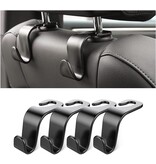 Merkloos Hoofdsteun Haakjes 4 STUKS - Auto Organizer Autostoel Hangers - Haak - Tashanger - 4 -Pack